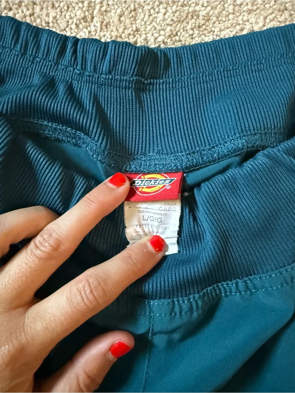 Dickies Teal Elastic Waist Scrub Pants